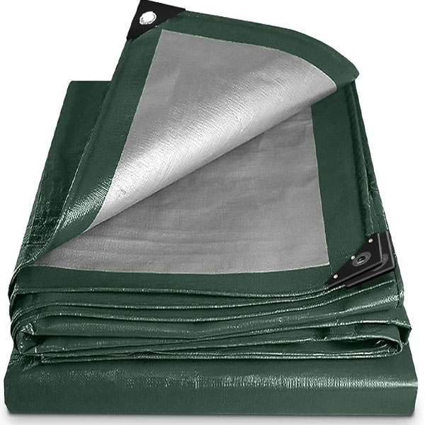 HeavyDutyGreen SilverTarpaulinWaterproof &DurableTarpaulincover
