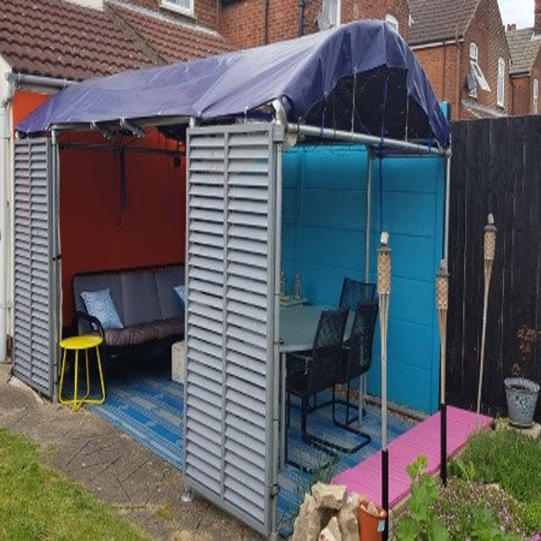 BlueAndBeigeTarpaulins350gsmSuperHeavyDutyTarpaulins