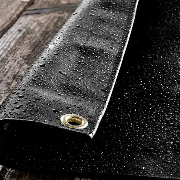 CoalBlackTarpaulin600gsmWeatherproofTarpaulins
