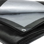 HeavyDutyBlackAndSilverTarpaulins270gsmWaterproofTarpaulin