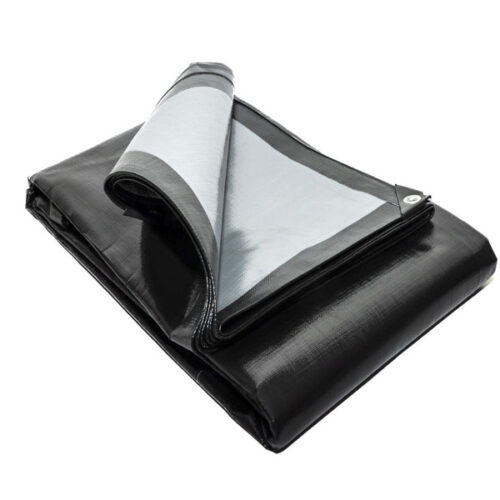HeavyDutyBlackAndSilverTarpaulins270gsmWaterproofTarpaulin