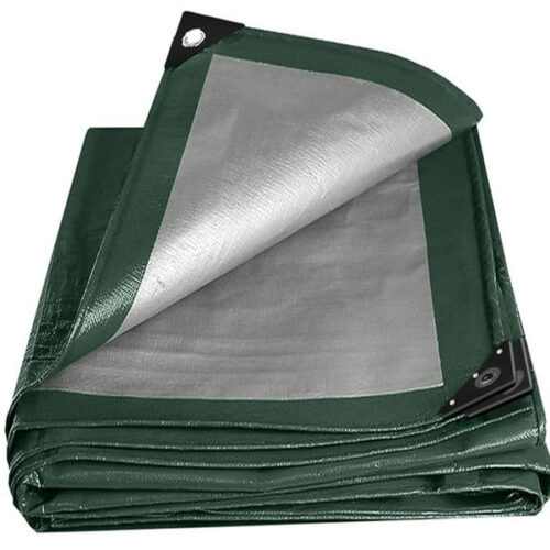 HeavyDutyGreenSilverTarpaulins240gsmPETarpaulins