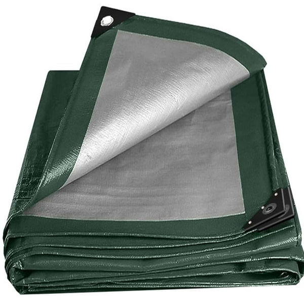 HeavyDutyGreenSilverTarpaulins240gsmPETarpaulins