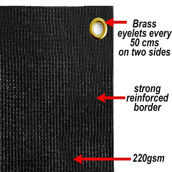 HighQuality220gsmBlackPrivacyNettingforOutdoorPrivacy