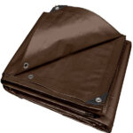 UltraHeavyDutyBrownTarpaulin240gsmToughOutdoorTarpaulin